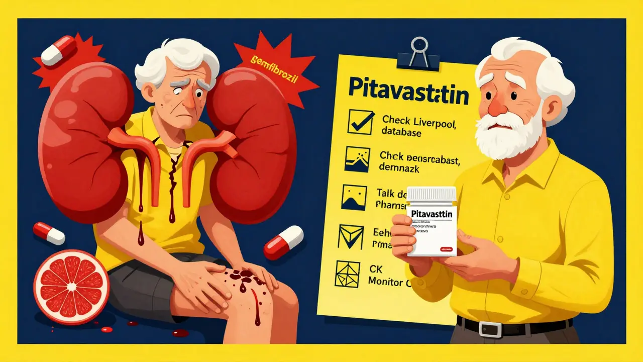 Split image: left shows danger from bad meds, right shows safe choices and actions.