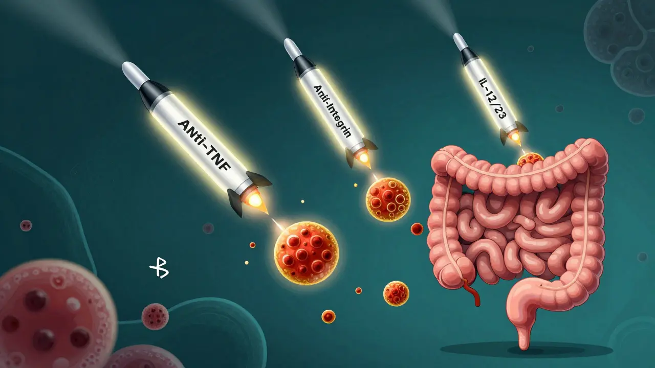 IBD Biologics Explained: Anti-TNF, Anti-Integrin, and IL-12/23 Inhibitors