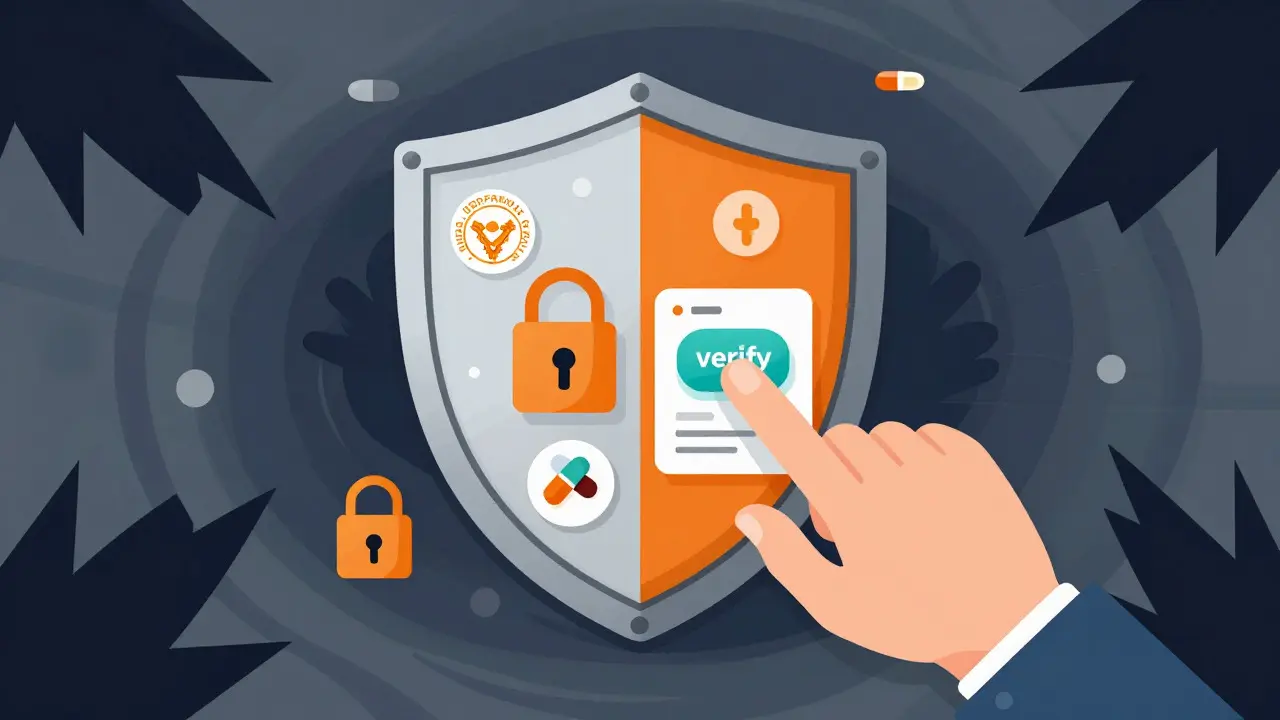Digital shield protecting patient from drug scam shadows